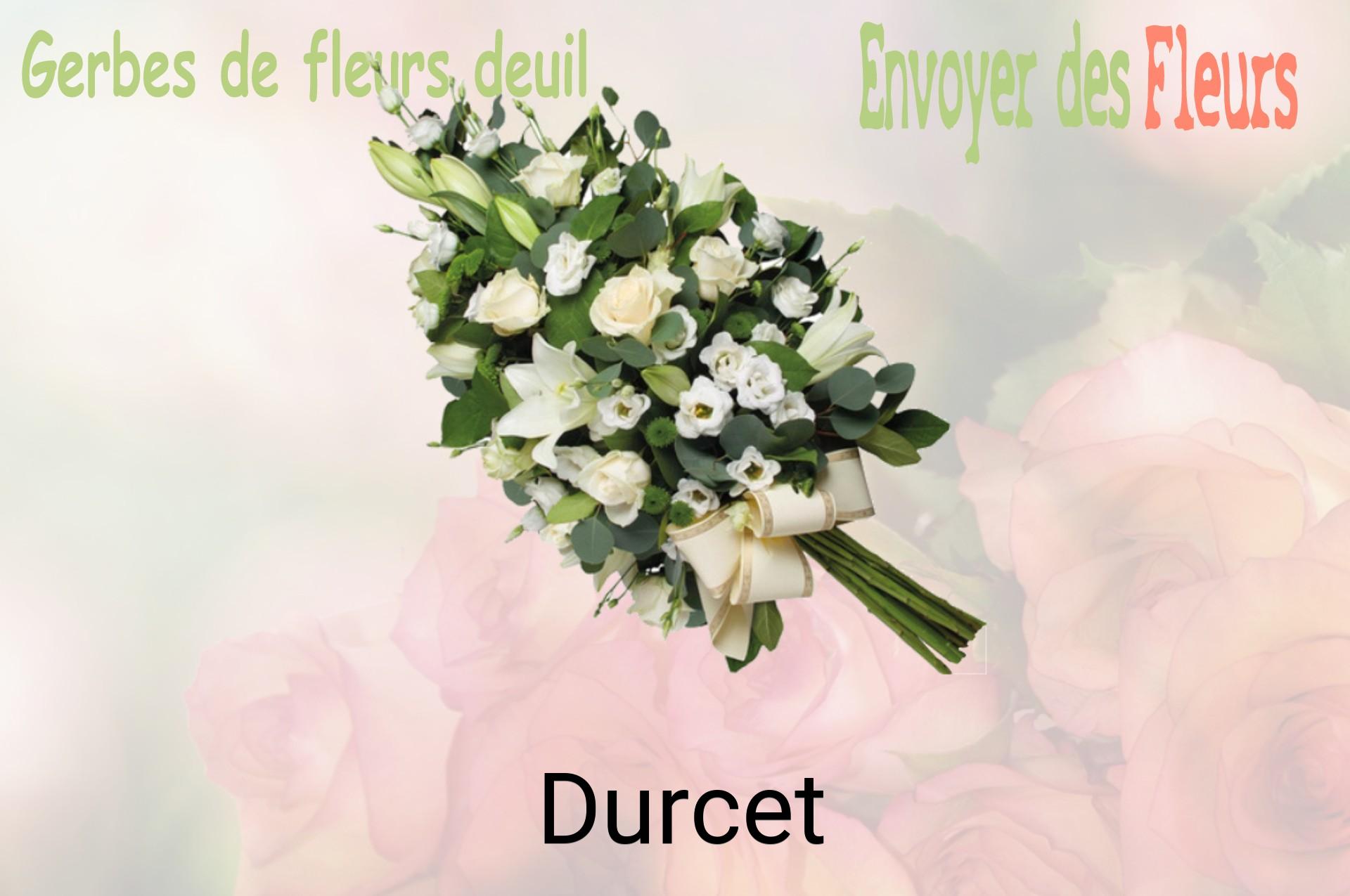 Gerbe de fleurs de deuil livrée à Durcet